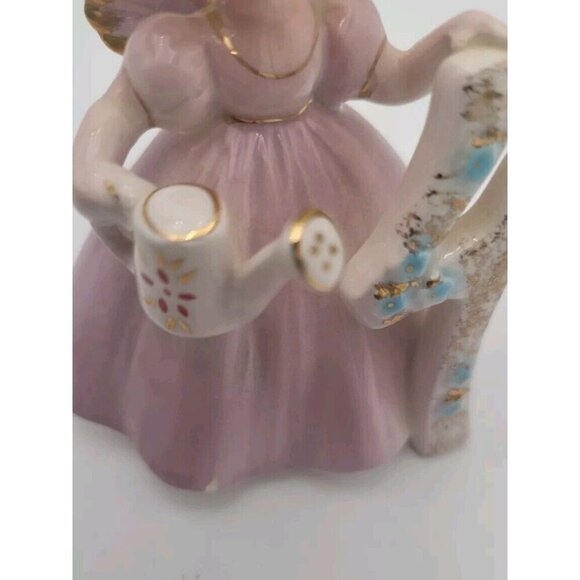 Josef Originals 4th Birthday Girl Angel Figurine Tag And Stickers Watering Can - Picture 9 of 16